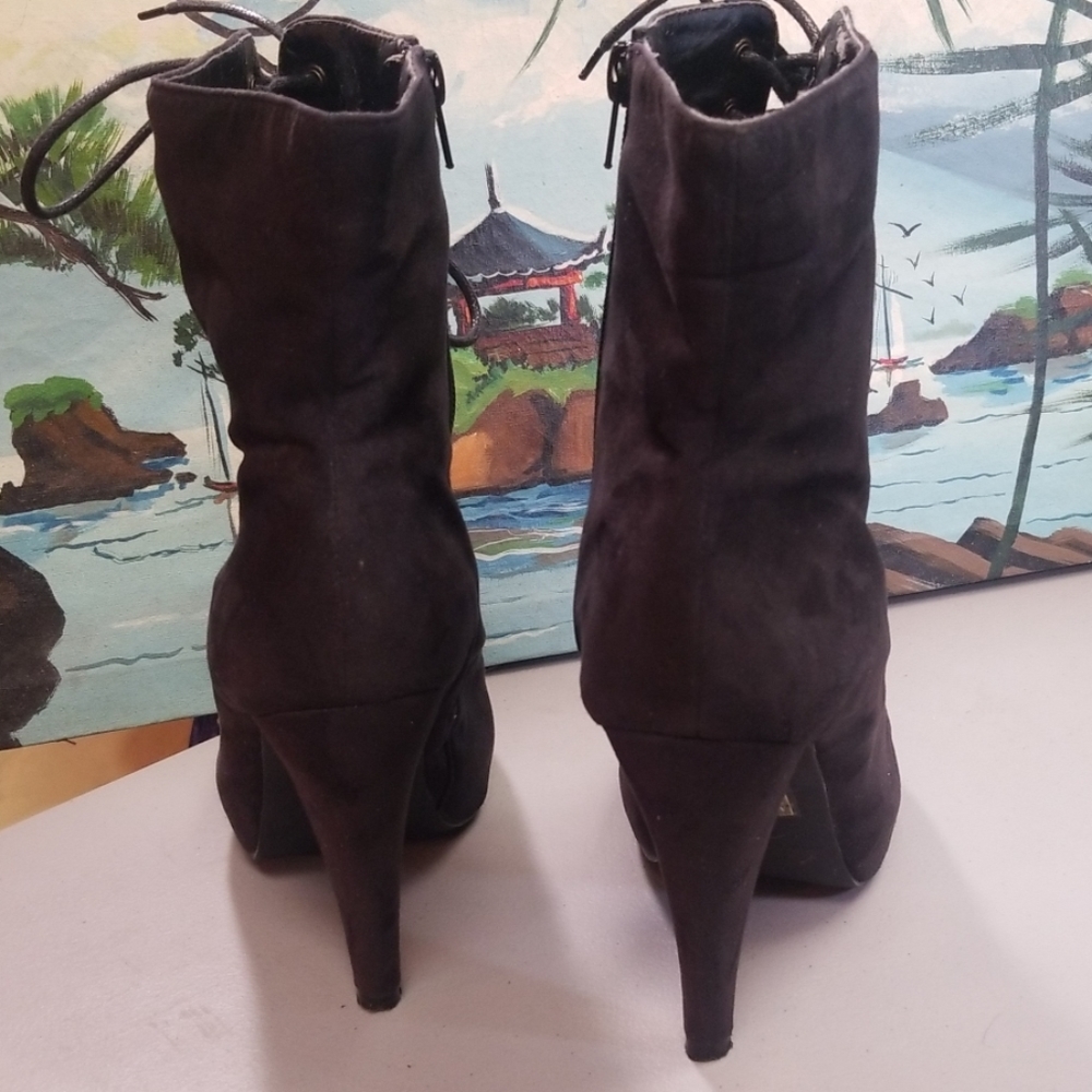 Wild diva heeled boots open toe and side zipper - Picture 2 of 7